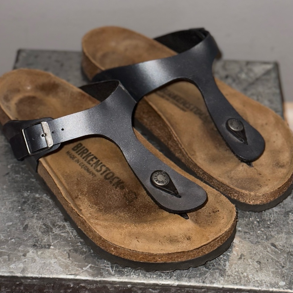 Birkenstock Metallic Gizeh Birko-Flor Thong Sandal